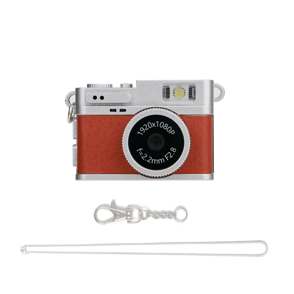 Mini appareil photo avec lampe de poche LED, appareil photo numérique rétro avec haut-parleurs, peti