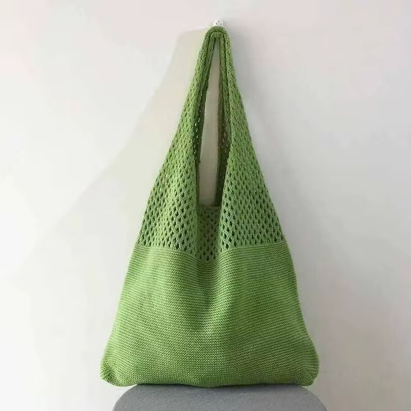 Sac fourre-tout vintage chic en fil tissé avec intérieur spacieux, sac à bandoulière décontracté, sa