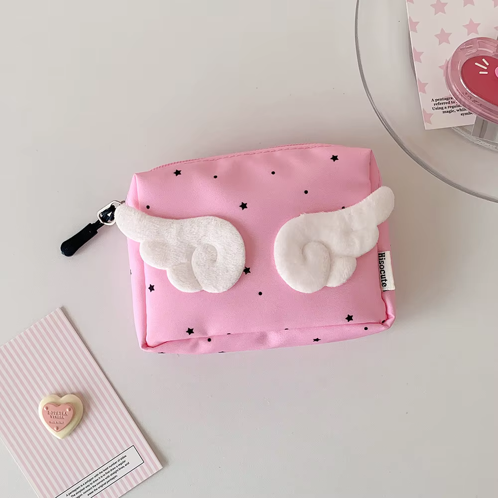 Mini pochette de maquillage élégante, pochette Kawaii, sac de rangement mignon, sac de rangement Por