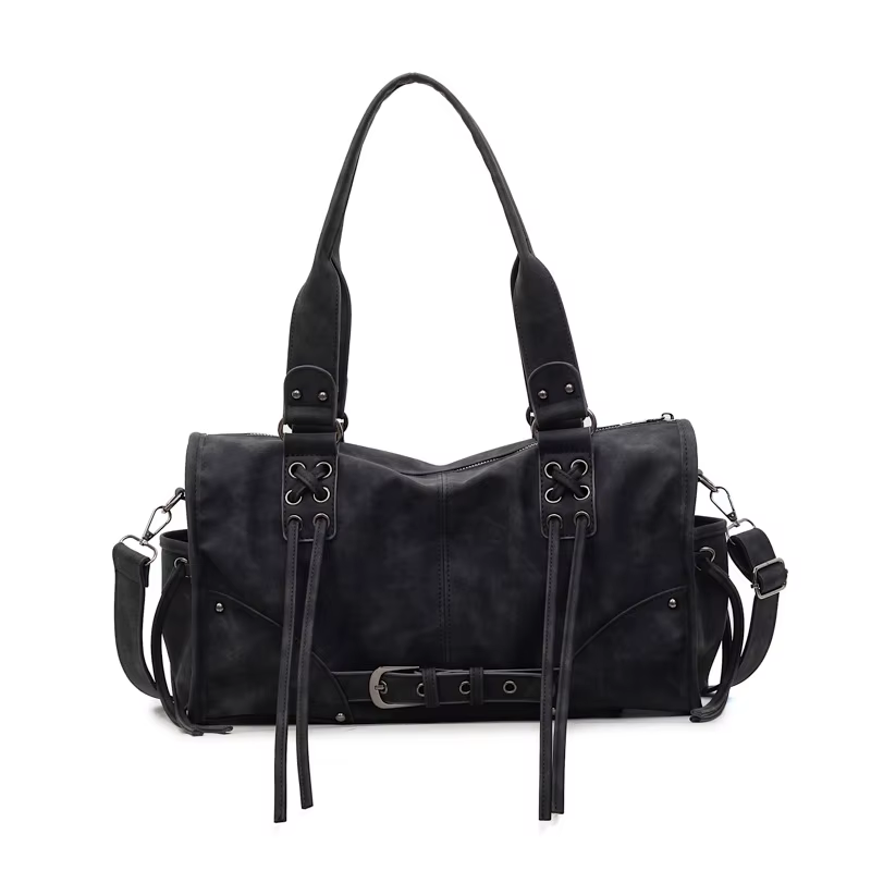 Sac à main de moto rétro pour femmes, Design à pompon, sac d'oreiller à bandoulière haut de gamme, t