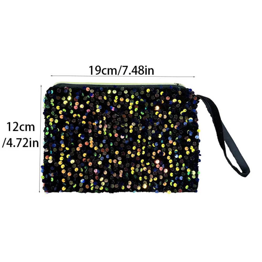 Sac de rangement cosmétique à paillettes, pochette à paillettes, sac à main de voyage, trousse de ma
