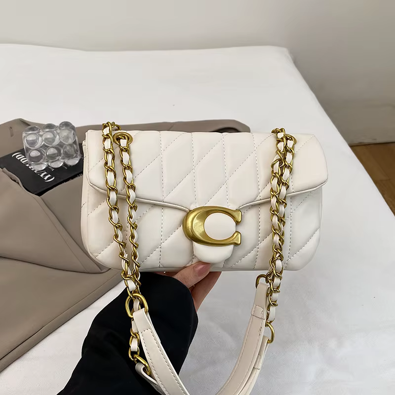 Sac à main de style féminin haut de gamme - Sac pour femme avec sangle en chaîne à motif de diamant,