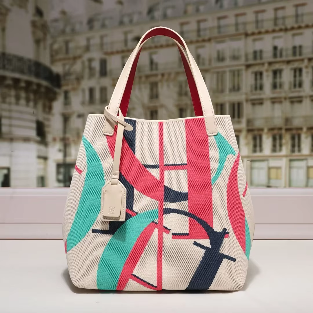 Sac à main pour femme avec imprimé lettre CH, tendance, polyvalent, grande capacité, sac bandoulière