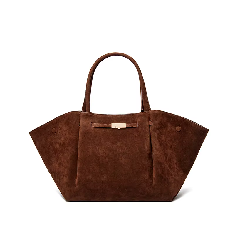 Sac fourre-tout en daim pour femme, grande capacité, style 2025, sac à bandoulière ailé, tendance et