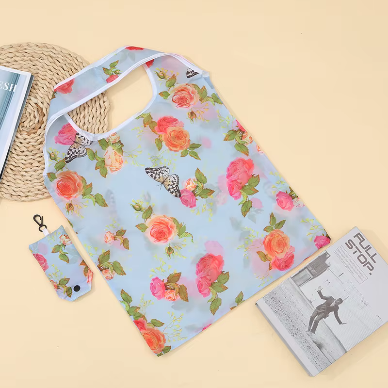 Sac fourre-tout de poche pour femmes, sac de Shopping pliable écologique, sac à main à bandoulière P