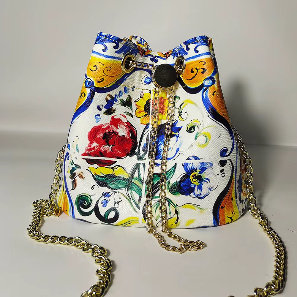 Sac à Main Imprimé de Conception Française de Niche pour Femme, Sacoche à Bandoulière, Nouveauté Été