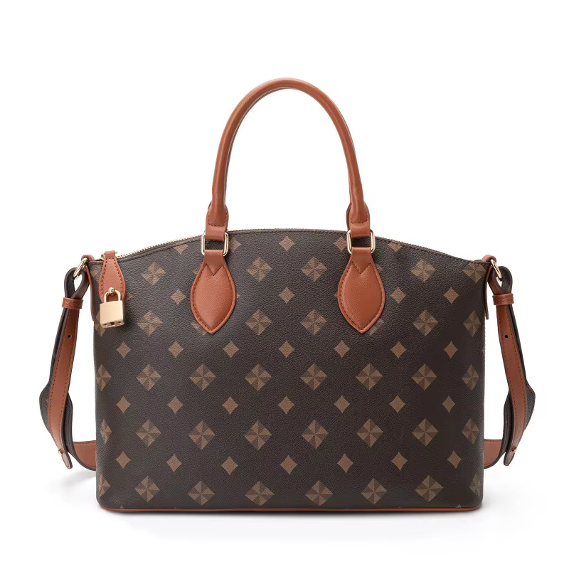 Sac fourre-tout rétro pour femme à imprimé moulin à vent, sac à main imperméable en PVC grande capac