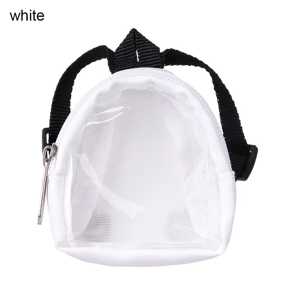 Mini sac en PVC 1/6, costume de poupée 15-20cm, sac à dos Transparent, cadeaux pour enfants, jouets 