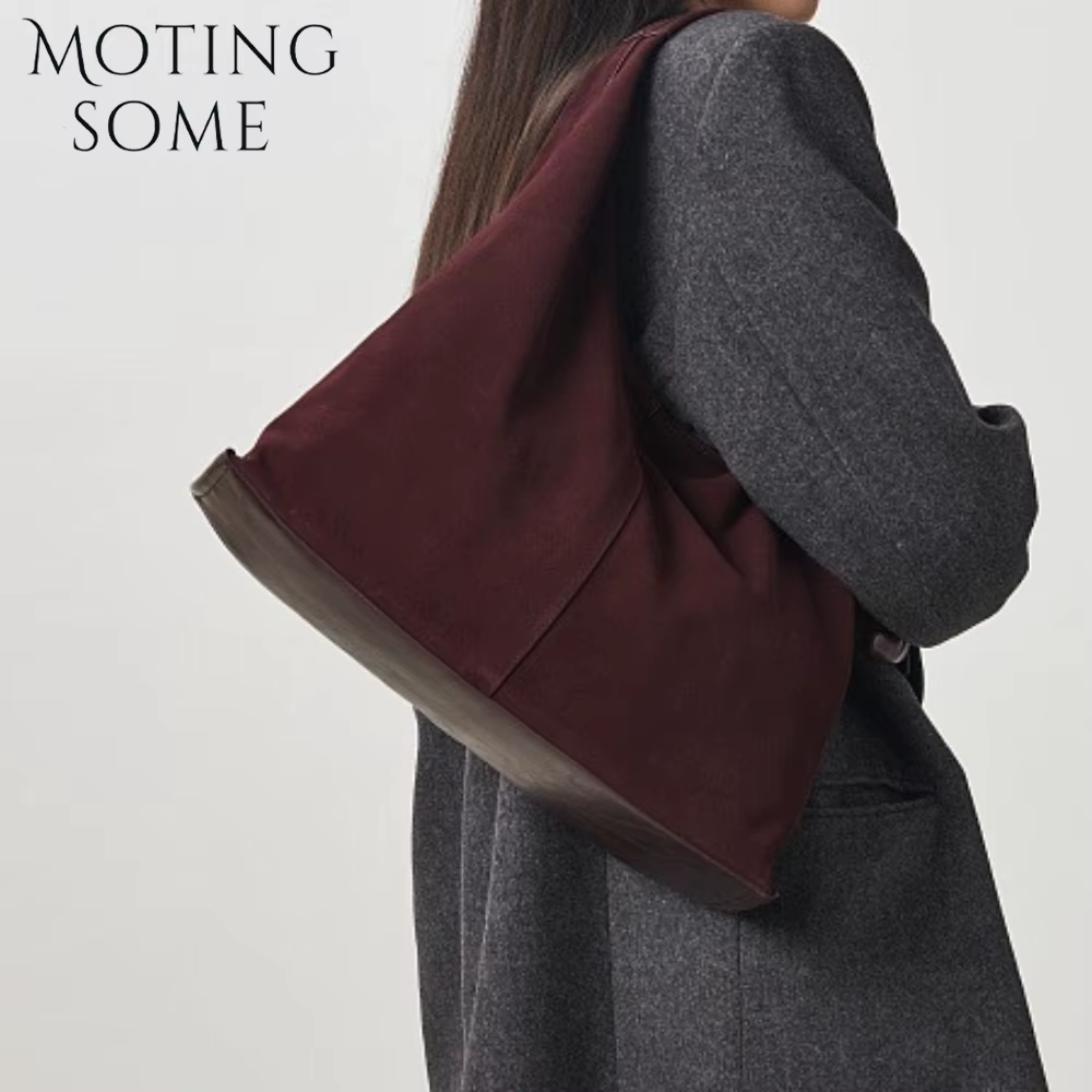 Motingsome Respzed-Sac en daim pour femme, sacs à main de dégager de luxe, fourre-tout décontracté e