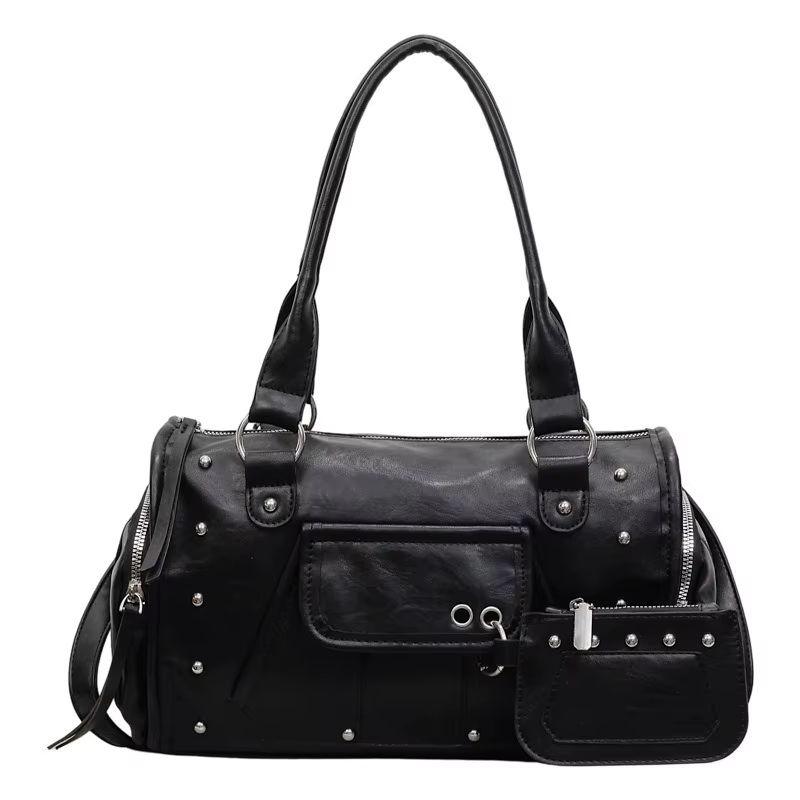 Nouveau sac fourre-tout tendance grande capacité à rivets, sac à main polyvalent pour femme, sac ban