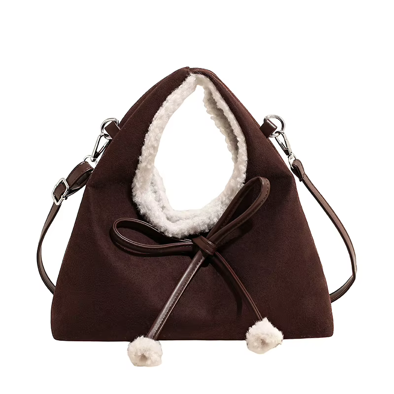2025 hiver nouvelle tendance fourre-tout décontracté Faux daim arc léopard fermeture éclair sacs à b