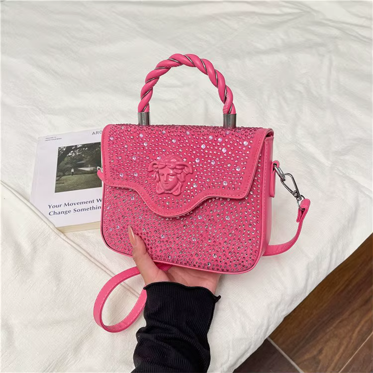 Sac bandoulière vintage en cuir pour femme – Sac à main tendance de créateur, petit sac carré à l'ép