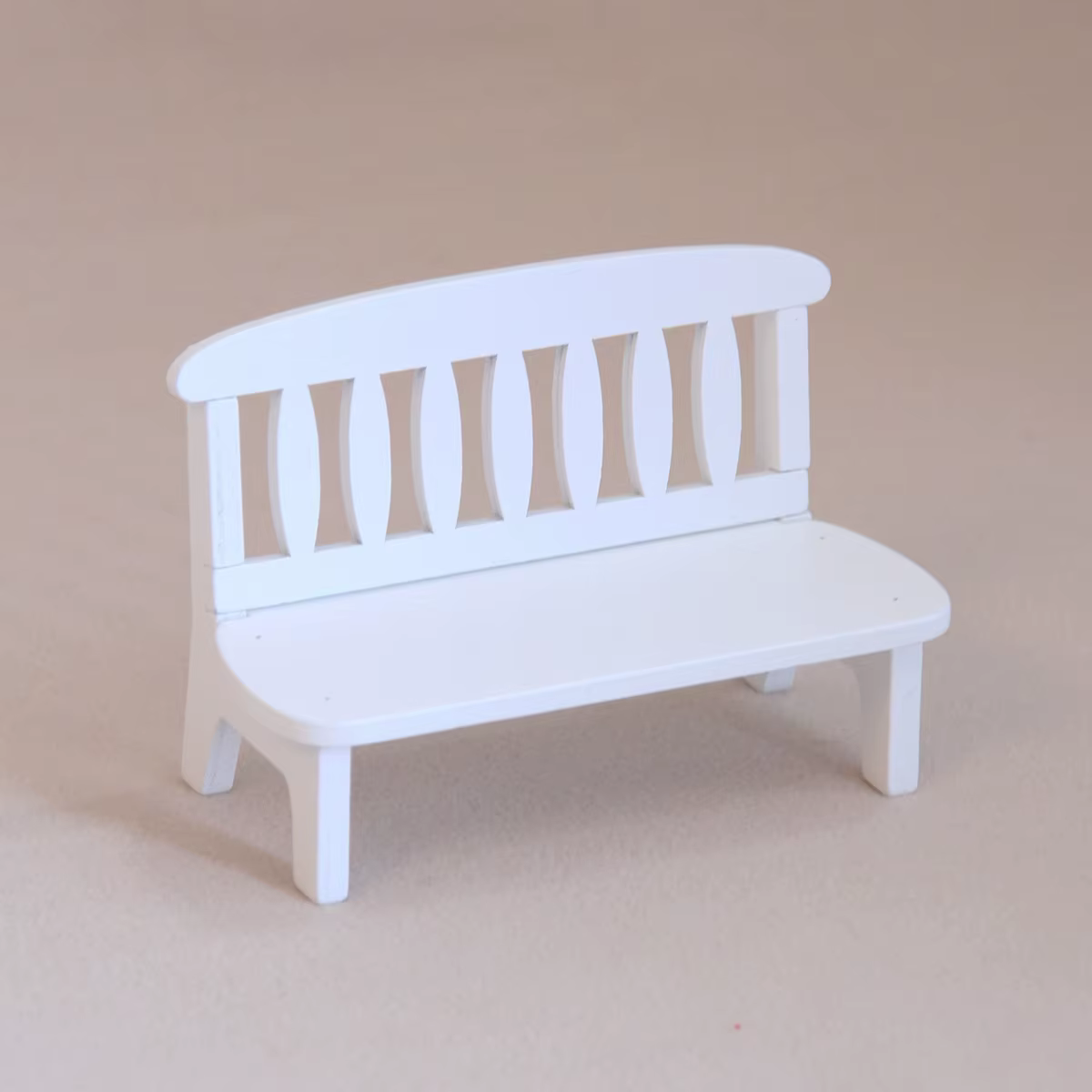 Banc de jardin miniature réaliste en bois (5 couleurs disponibles) Décoration de Noël pour maison mi