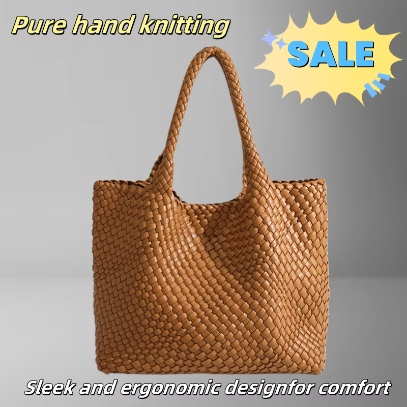 Sac fourre-tout tissé pour femmes, sac à main souple pliable à poignée supérieure, sac Hobo à la mod