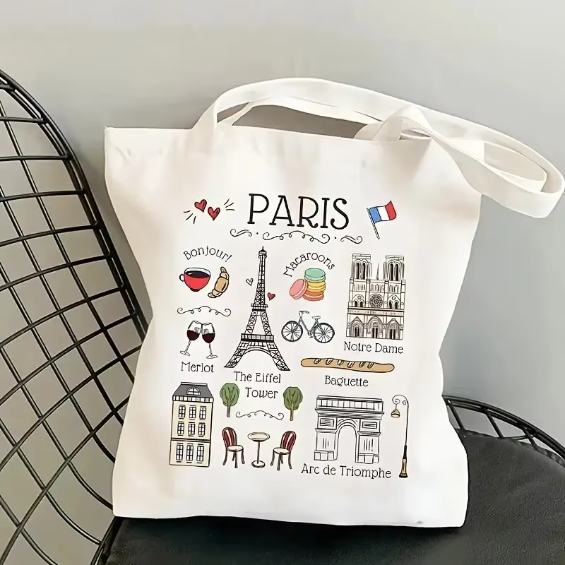 Sac fourre-tout de voyage Paris pour femmes, sac à bandoulière avec tour Eiffel, sac de voyage, Desi