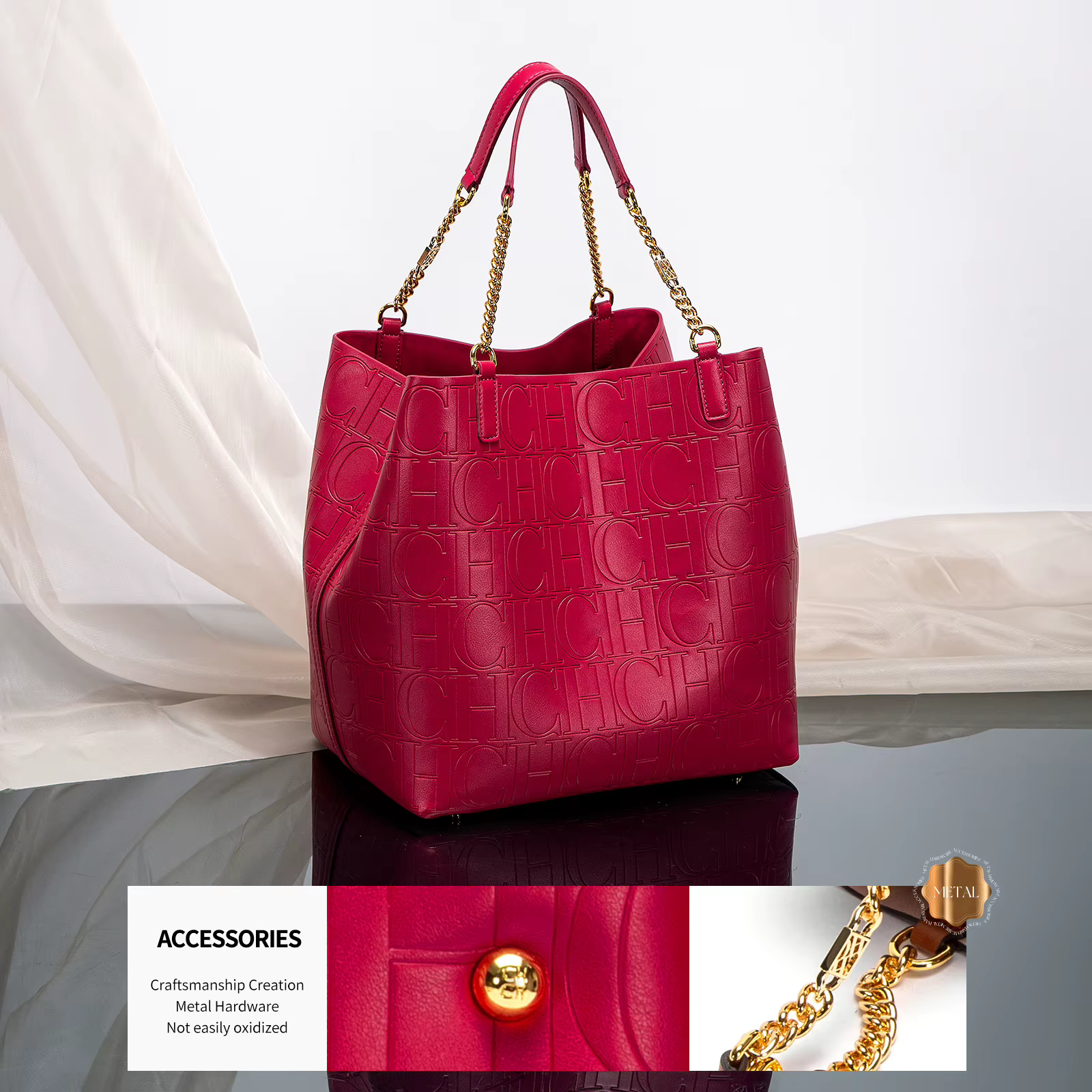 Sac à Main Rétro Classique avec Lettre Design pour Femme, Sacoche de Grande Capacité, Solide, Nouvel