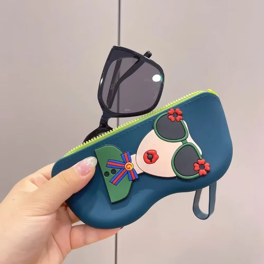 Sac à lunettes en silicone, sac pour petits objets, boîte à lunettes étanche, sac à cosmétiques et à