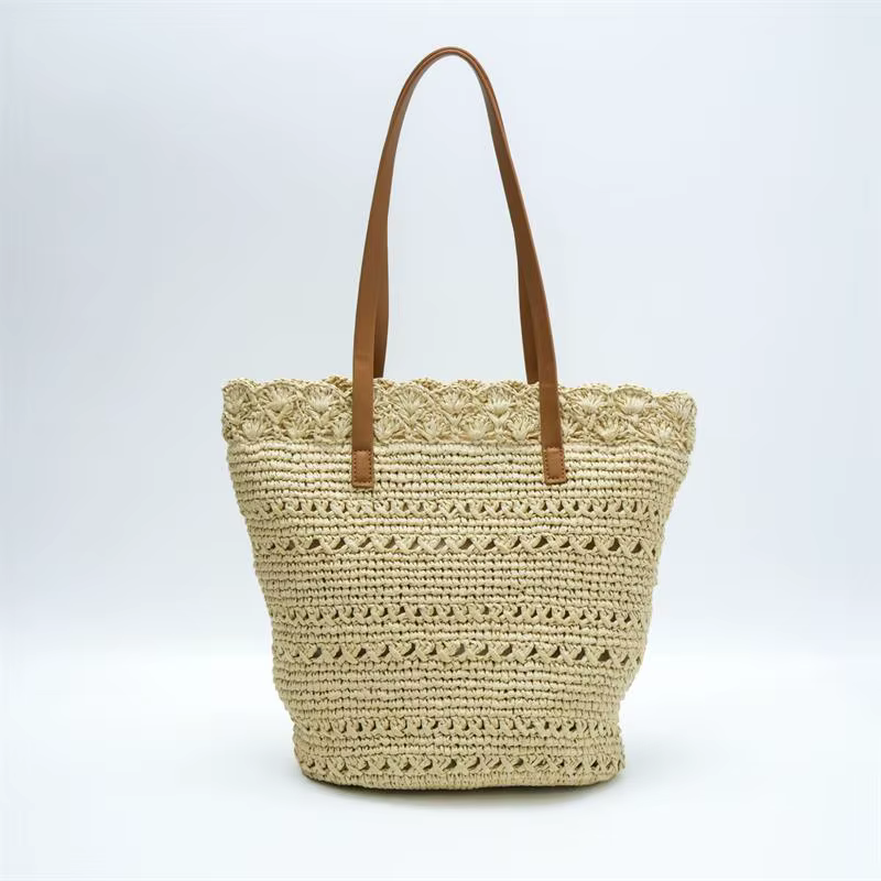 Sac fourre-tout élégant en dentelle française pour femme, avec poignée en cuir, fermeture éclair, gr