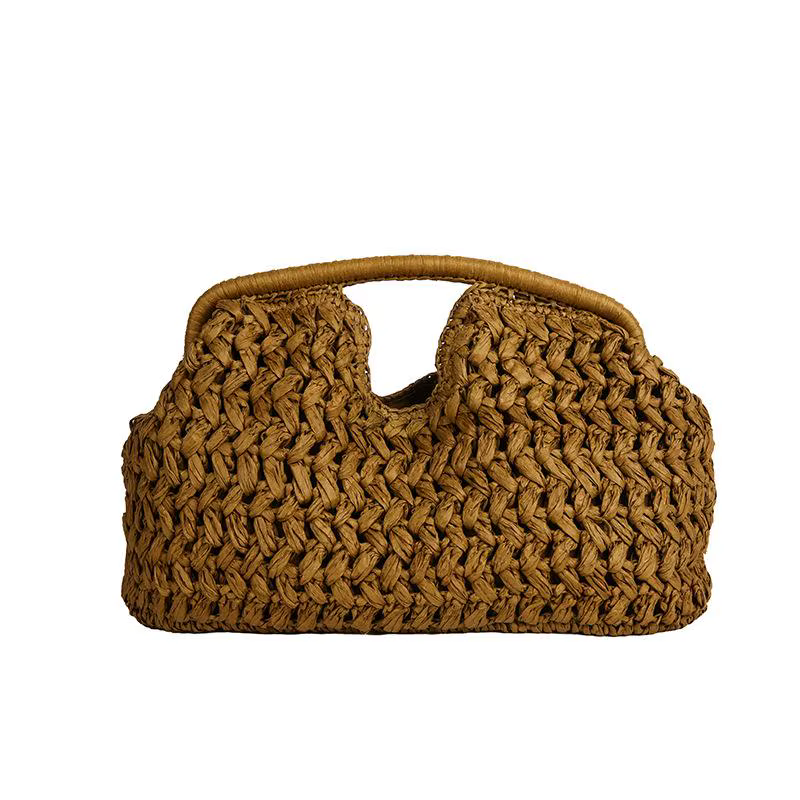 Sac à main en paille élégant pour femmes, sac à bandoulière polyvalent pour la plage, sacs tissés ex