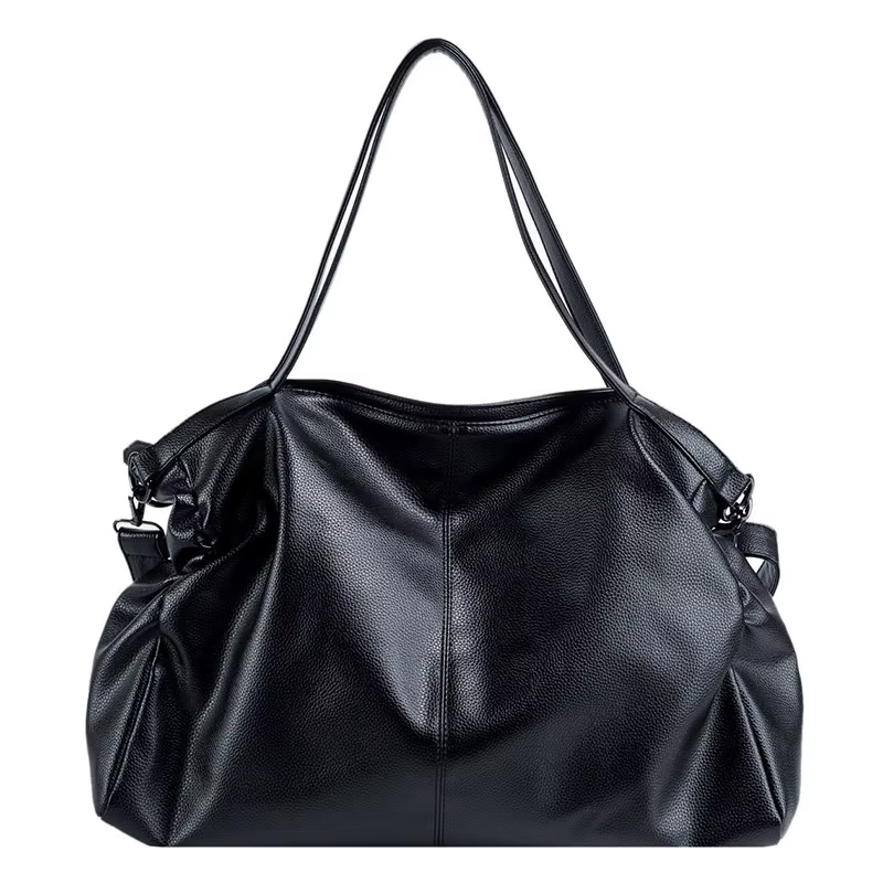 Grands sacs fourre-tout noirs pour femmes, grand sac de shopping Hobo, sac à main spacieux de qualit