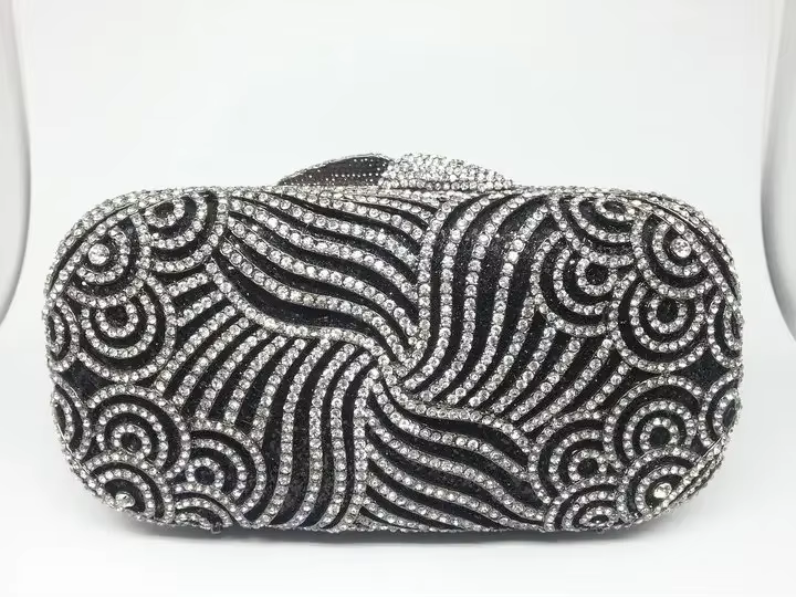 Pochette de soirée bleue pour femme, sacs à main et bourses, en stock, pour fête de mariage, patient