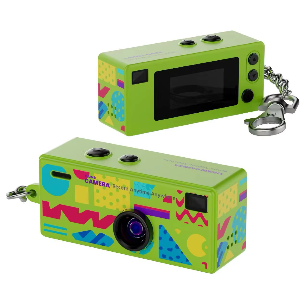 Mini caméra numérique 0,96 pouce, caméra porte-clés rétro, prend en charge les cartes mémoire, 1080P