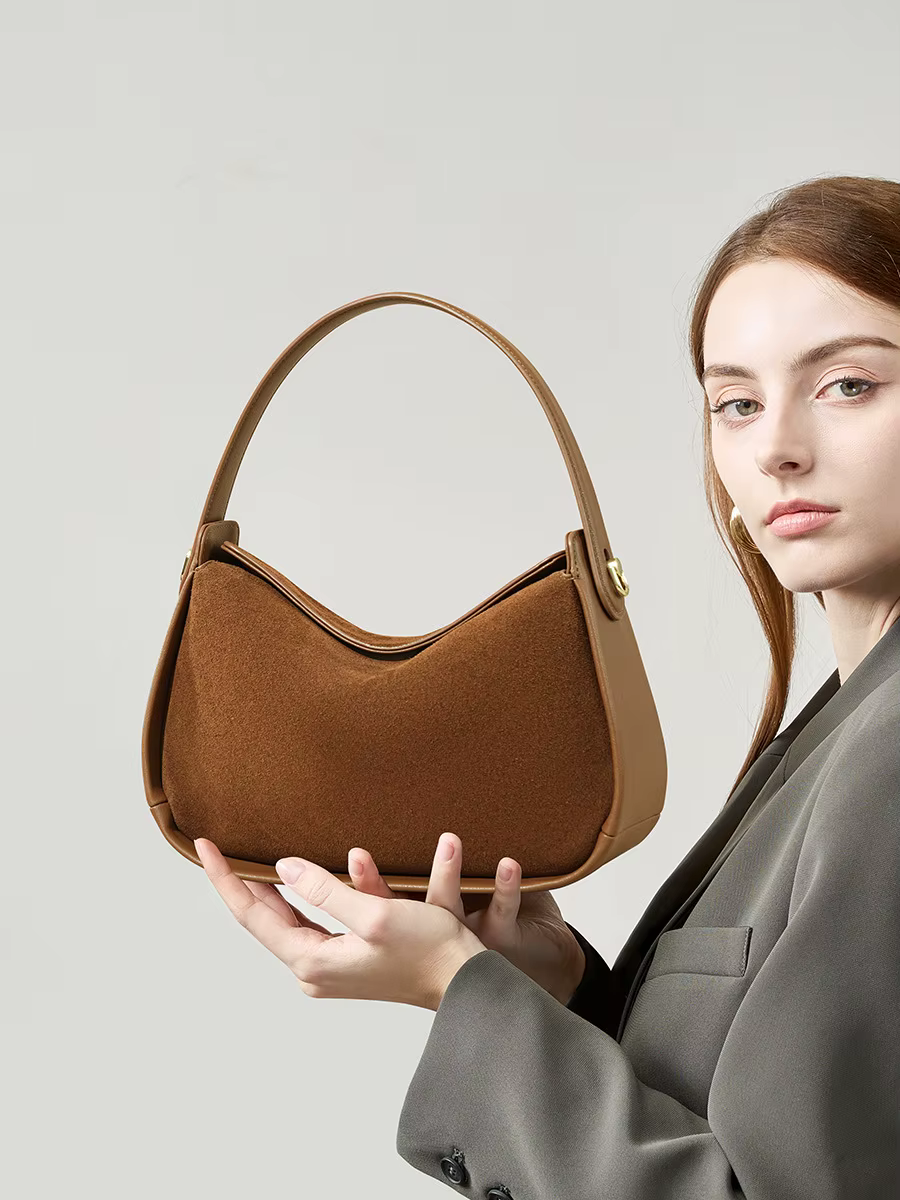 Sac à bandoulière en cuir suédé pour femmes, sac à bandoulière au Design Unique, sac à main pour le 