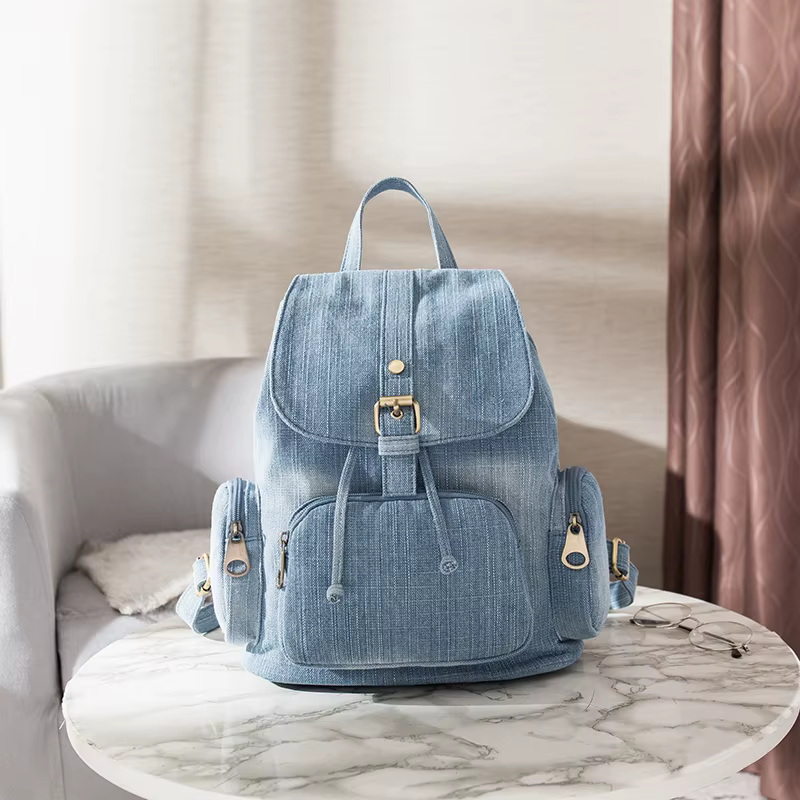 Petit sac à dos en denim pour adolescentes, sac de voyage, sacs à dos pour femmes, sacs d'école, mod