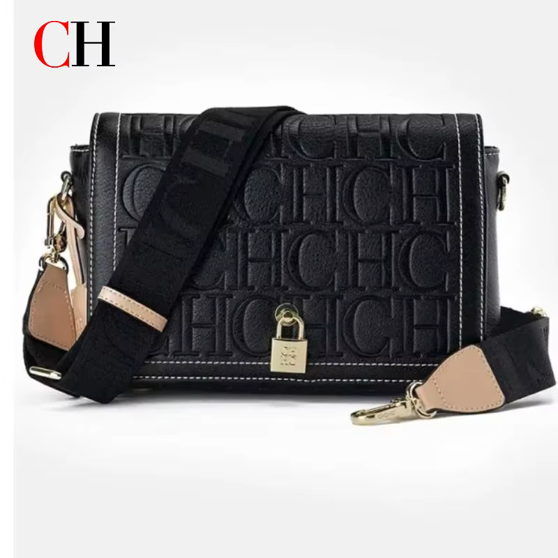 CH automne et hiver couleur unie sac à bandoulière lettre impression haute qualité femmes mode éléga