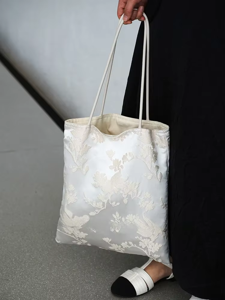 Sac cabas jacquard original, sacs carrés pour femme, sacs uniques, sacs pour femme, nouveau style ch