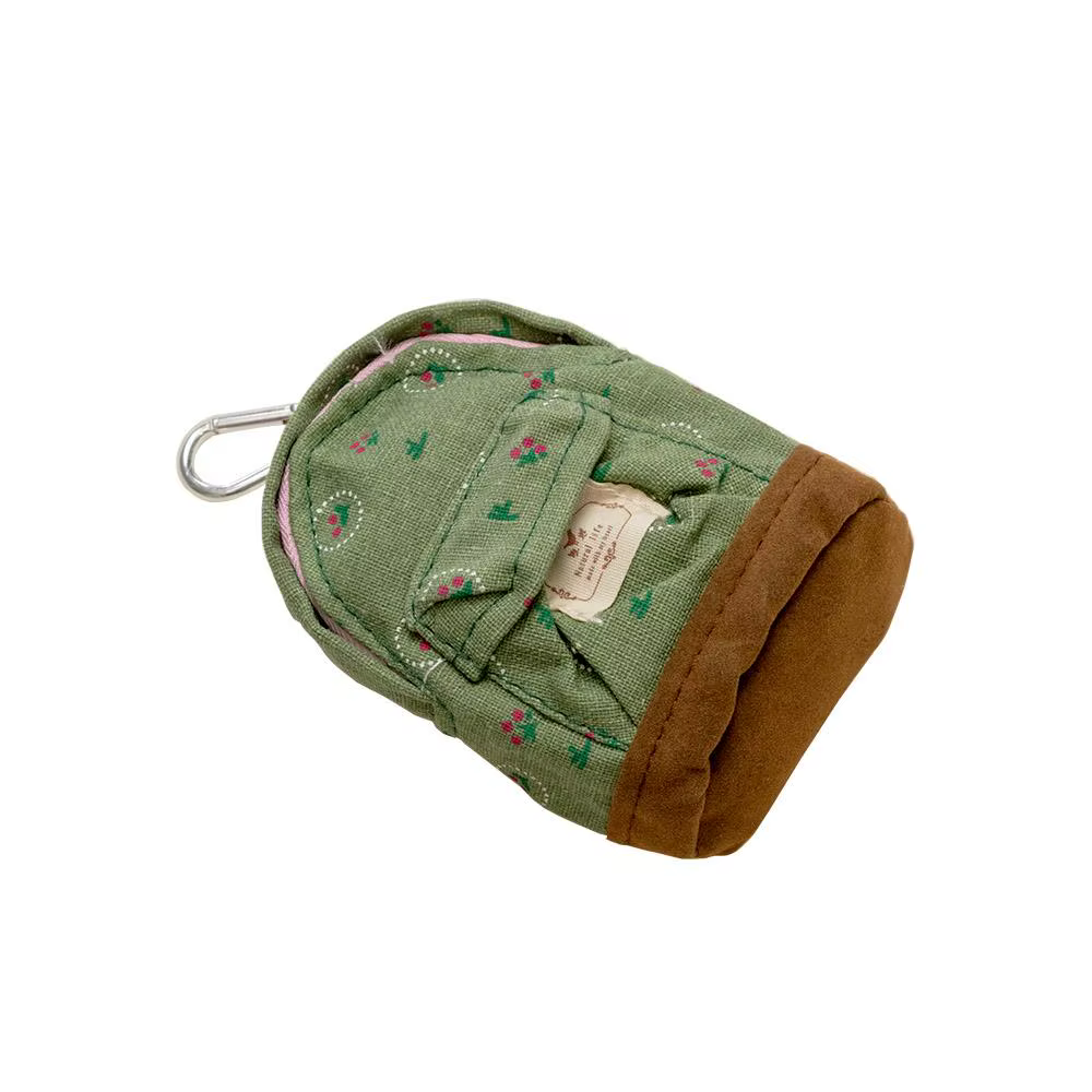 Mode femmes sac d'école forme sacs à main Mini conception florale sacs à fermeture éclair clés sac B