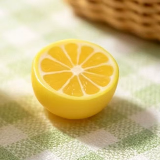 10-100 pièces de mini-citrons coupés en deux, mignons et de style dessin animé, pour la décoration d