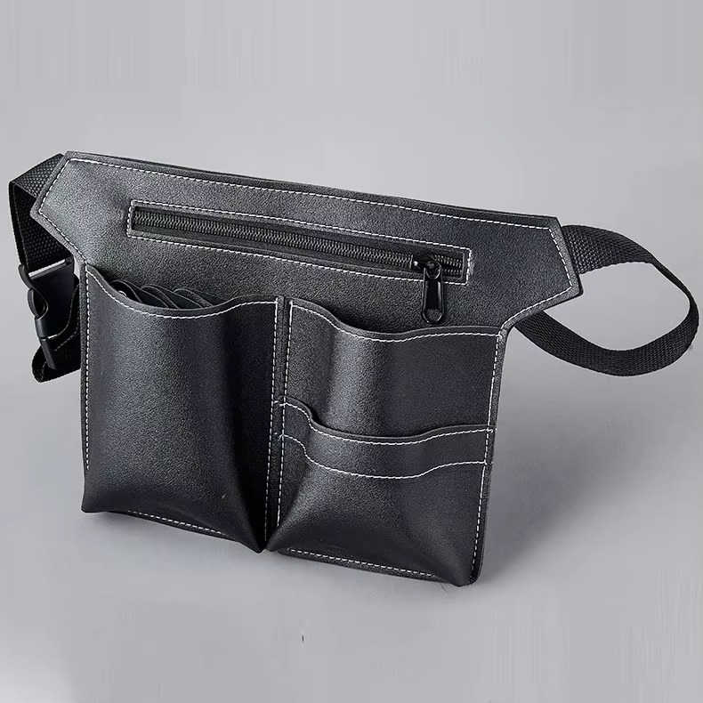 1PC coiffeur ciseaux sac Salon barbier PU cuir taille pochette avec ceinture Salon de coiffure cisea