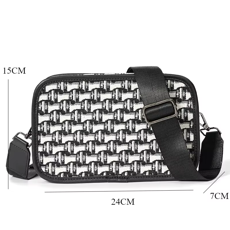Sac bandoulière en toile jacquard pour homme, sac à bandoulière de luxe de marque de créateur, sacs 