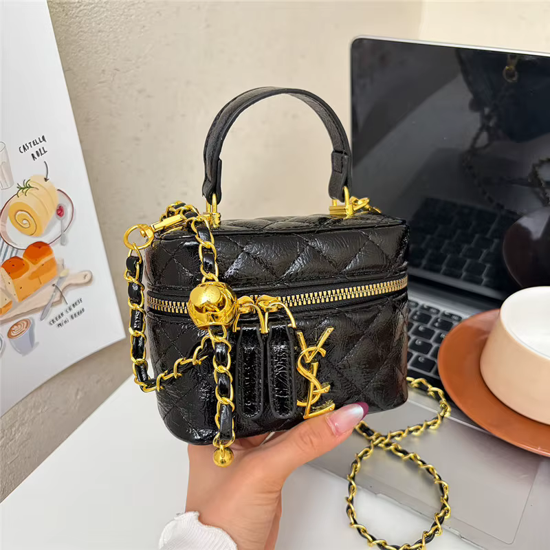 Sac bandoulière matelassé haut de gamme pour femme, motif losanges, mini sac à chaîne, polyvalent (à