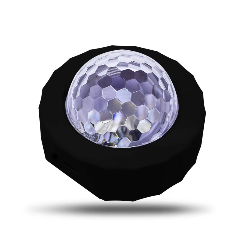 Mini Boule Chang pour Voiture, Batterie Rechargeable, Musique, Son Security é, Multicolore, Lumières