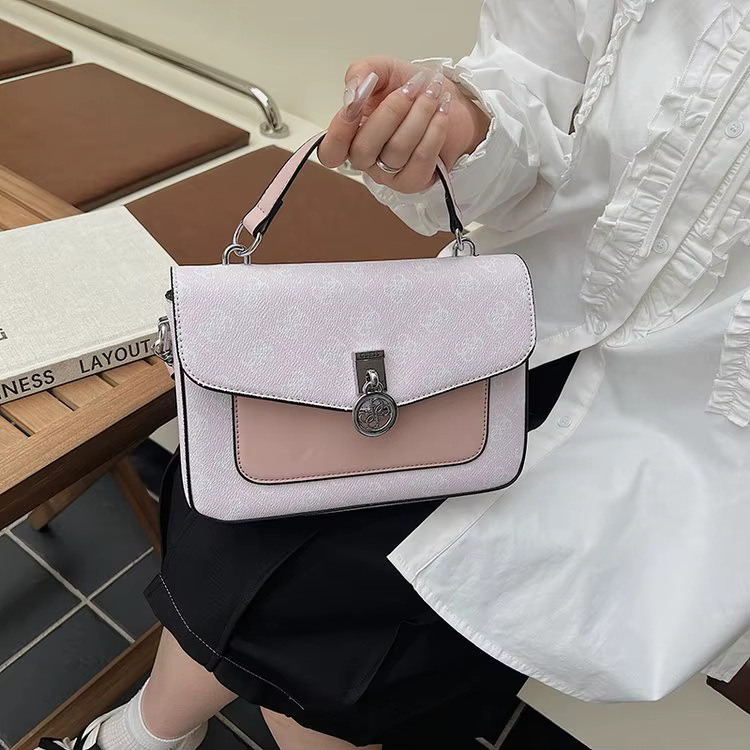 Nouveau Sac Bandoulière Minimaliste Luxe Léger Rétro Imprimé pour Femme 2026, Petit Sac Carré à Port