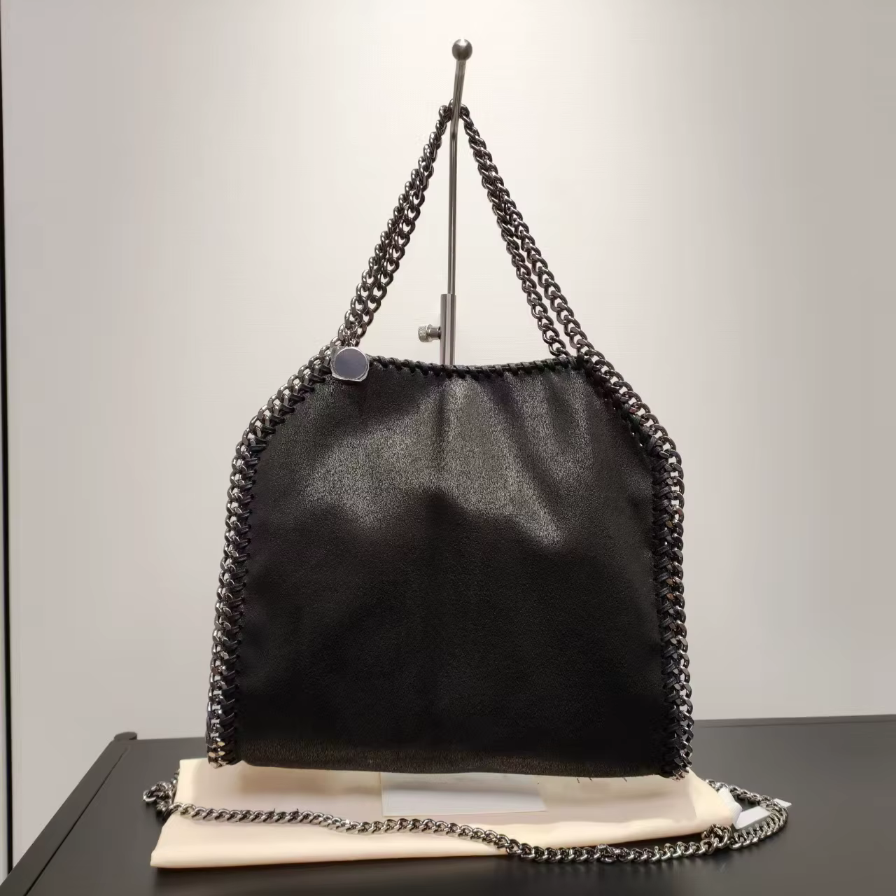 Sac à bandoulière/travers en faux daim écologique pour femme, tendance, à trois chaînes, pour les tr