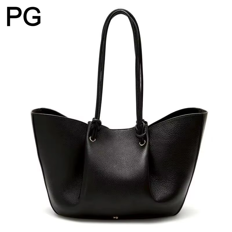 Sac fourre-tout PG pour femme, sac à main de luxe en cuir grainé, sac à bandoulière grande capacité,