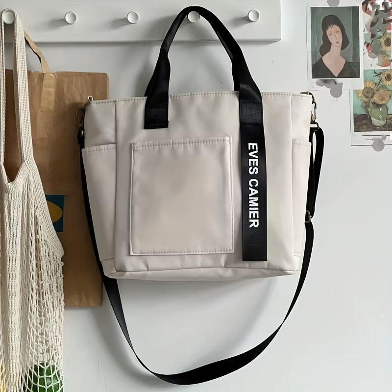 EVE's CAMER Sac à main multi-poches avec bandoulière réglable et fermeture éclair, parfait pour l'éc