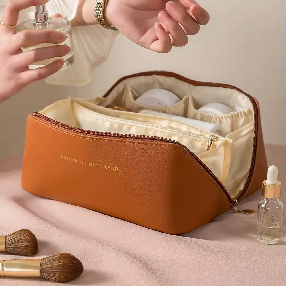 Organisateur de maquillage trousse de toilette féminine sac trousse de maquillage pochette de rangem