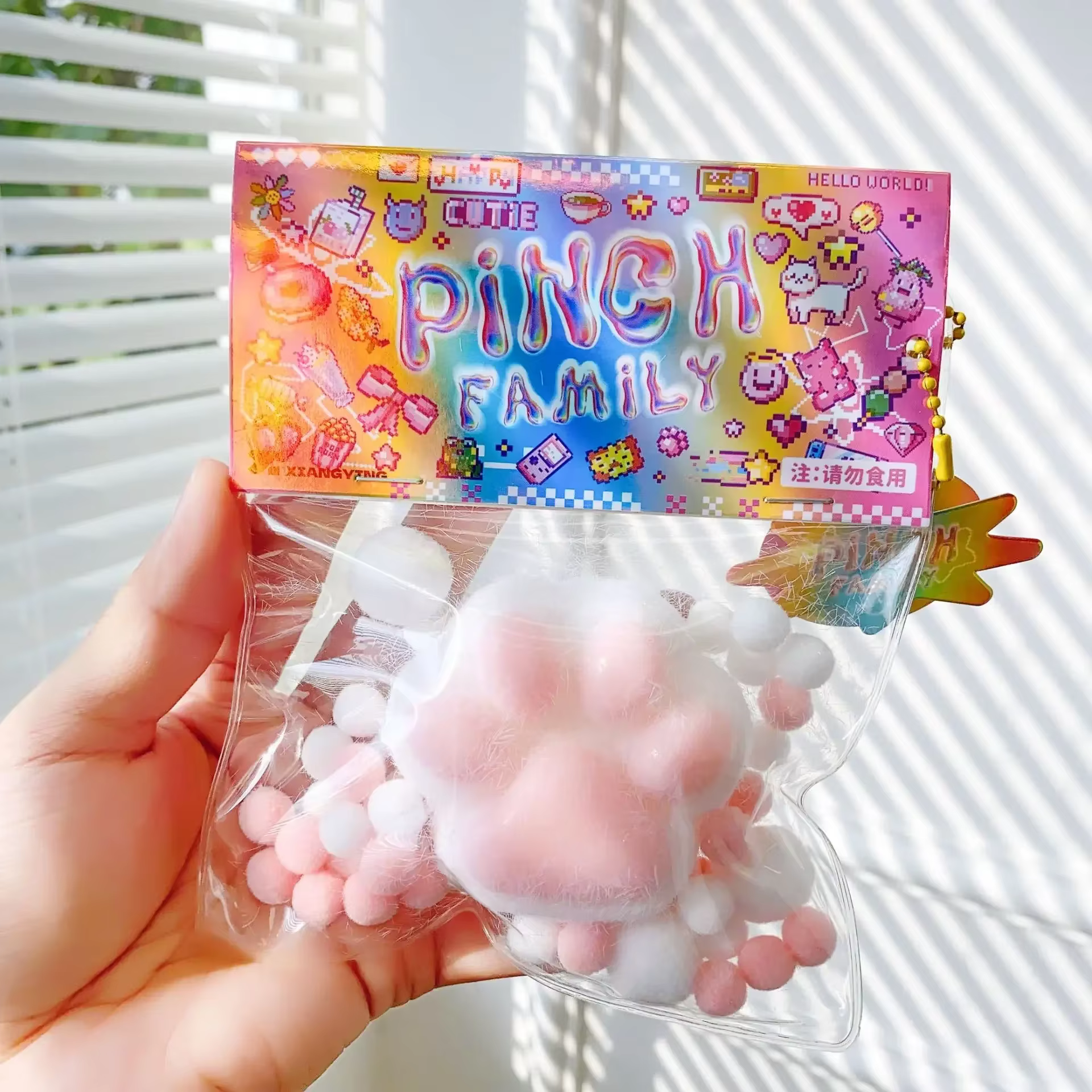 Patte de chat TPR avec fourrure anti-Stress jouet Squishy Fidget jouet Mini Kawaii peluche patte de 