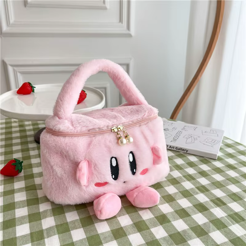 Sac à main en peluche Sanrio Kuromi mignon de dessin animé, sac de rangement pour maquillage Kawaii 