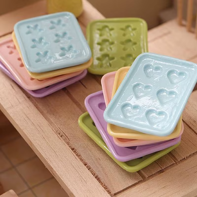 Plateau de cuisson Miniature pour maison de poupée 1/12, 2 pièces, modèle de cuisine, accessoires de