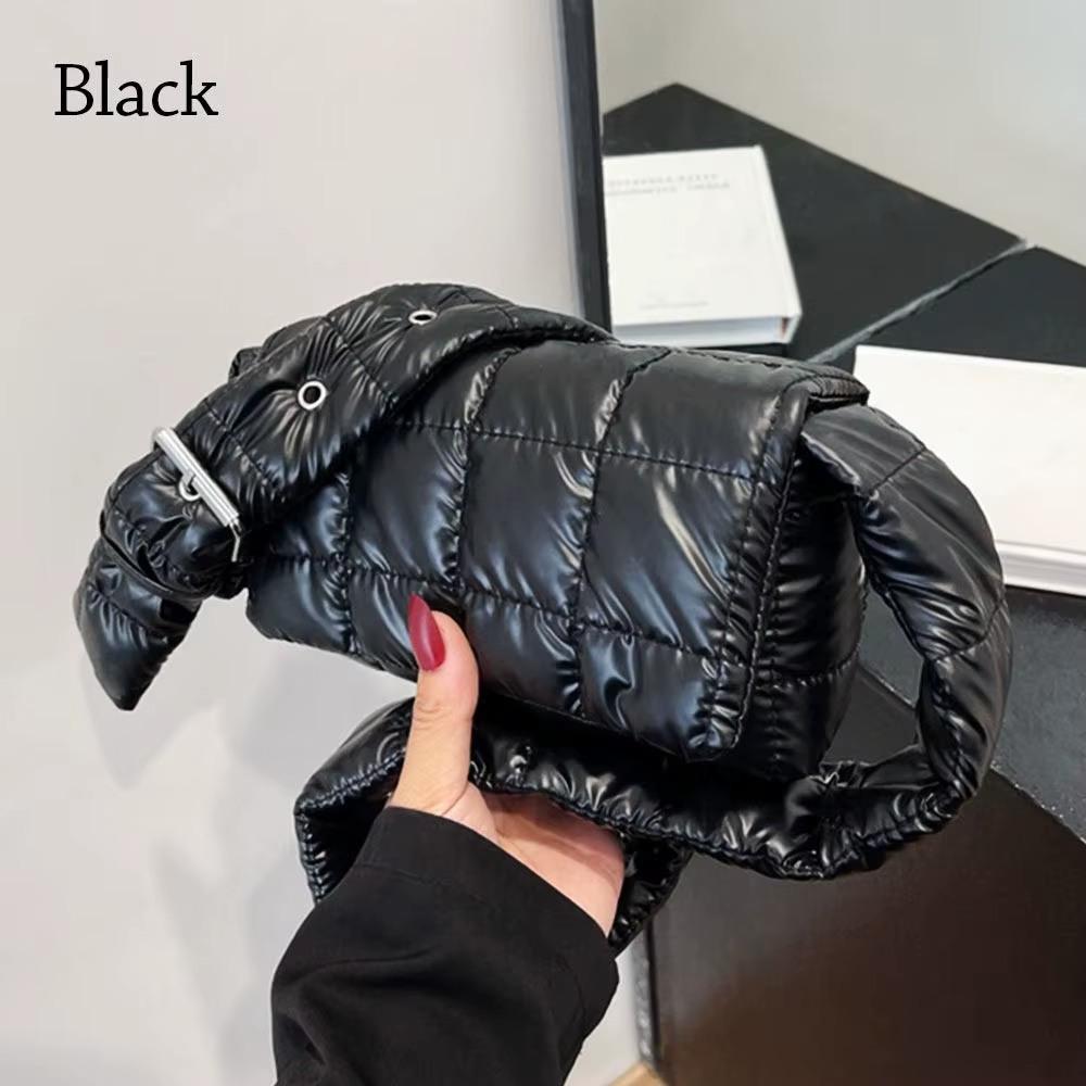 Sac fourre-tout matelassé pour femmes, fourre-tout léger et chaud en coton rembourré à carreaux, sac