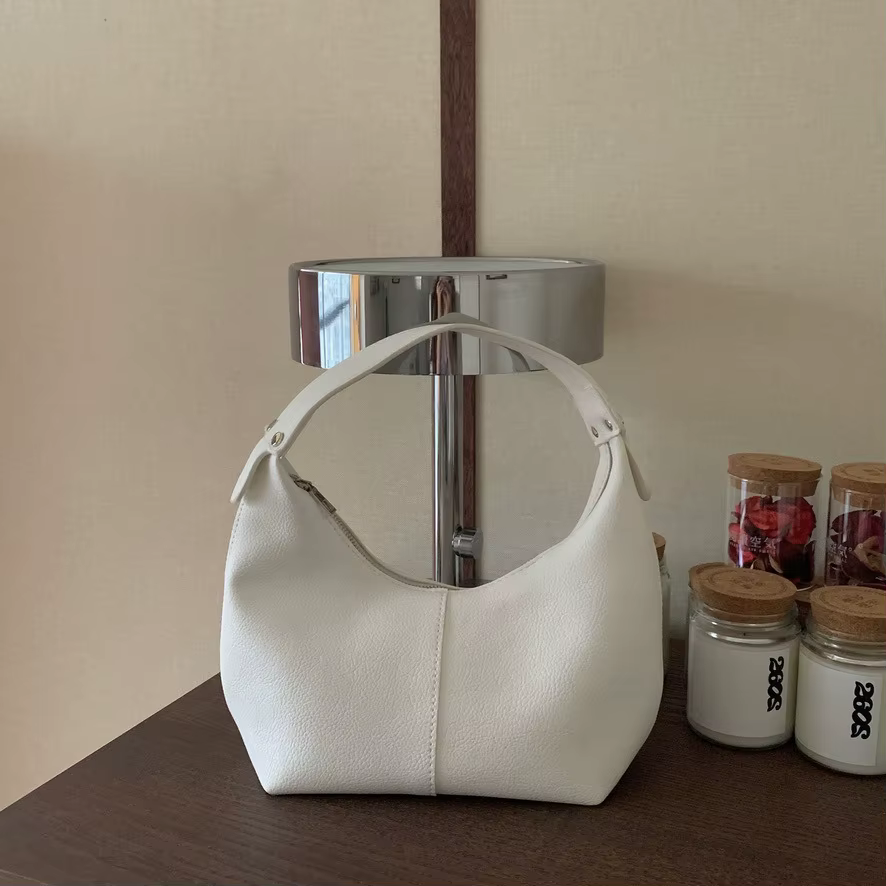 Femmes Vintage sous les bras sac en cuir PU souple Hobo sacs à bandoulière nouvelle couleur unie déc