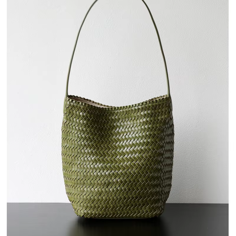 Sac à main de luxe pour femmes, nouveau sac haut de gamme en cuir véritable tissé à la main, fourre-