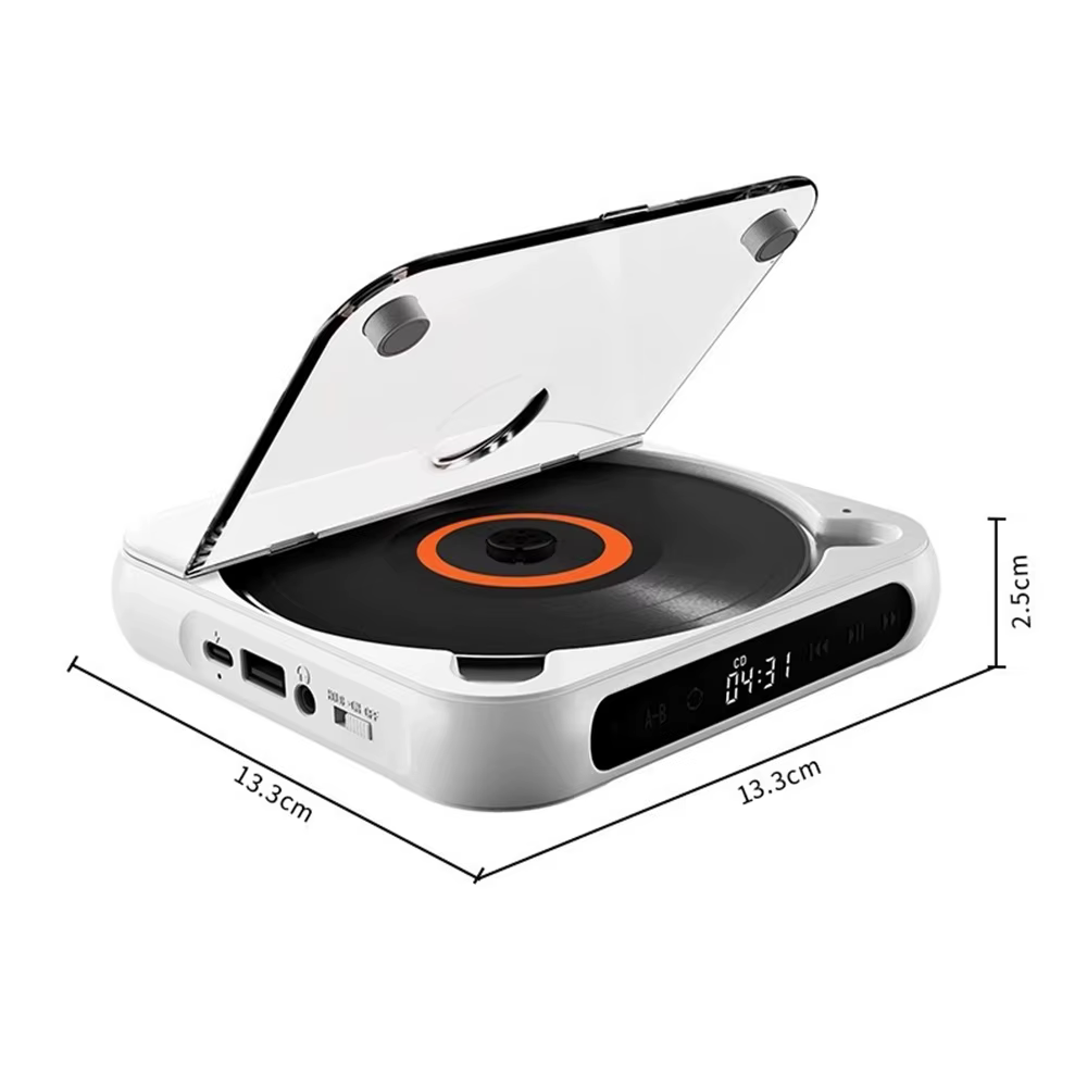 Lecteur CD Portable avec 5 Modes de lecture, Mini baladeur de CD de musique pour étudiants hommes fe