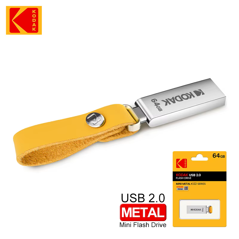 Clé USB KODAK Mini en métal 32 Go 128 Go avec cordon pour clés, lecteur flash USB 2.0 64 Go pour voi