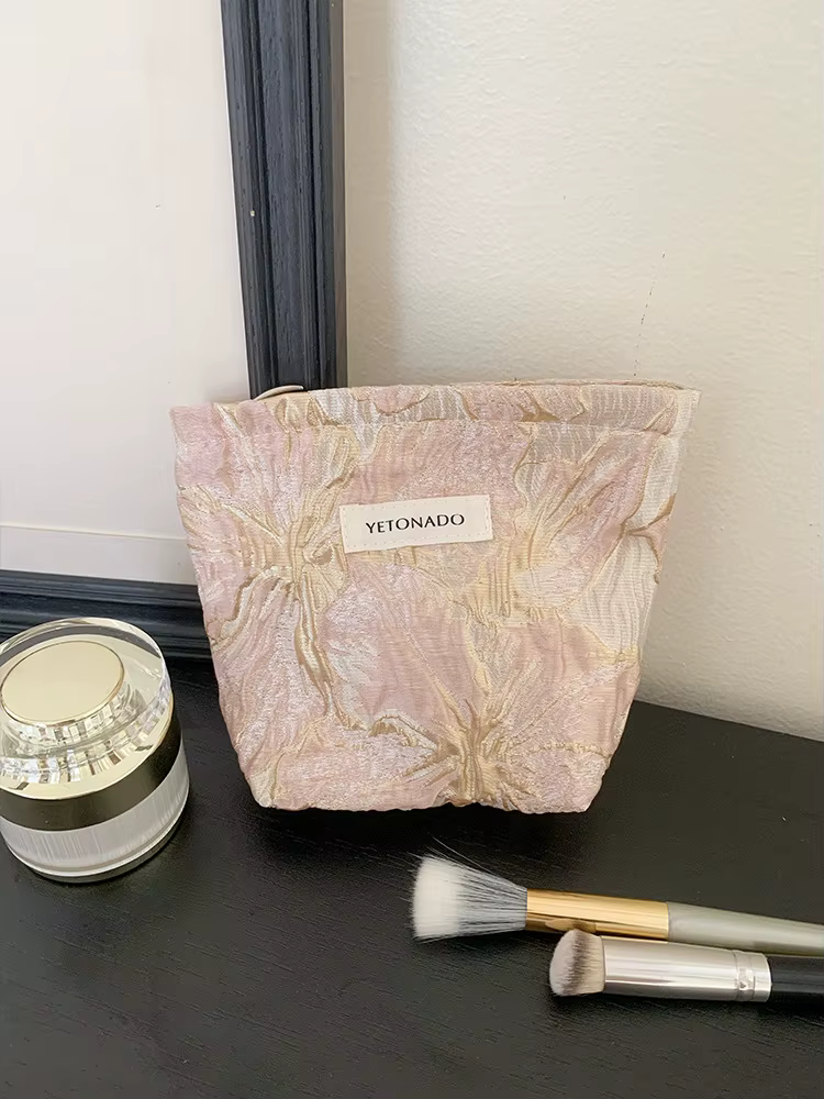 L/M/S relief Jacquard sacs de maquillage femmes sac cosmétique femme pochette trousse de toilette po